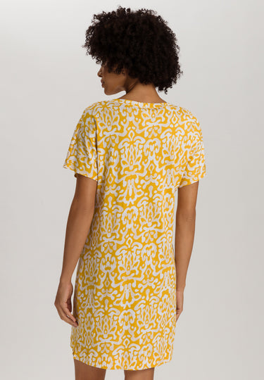 Sleep And Lounge Cotton V-Neck Nightdress 90cm | Golden Ornament 74855-3006